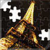 Jigsaws Paris - The jigsaw game including Eiffel Tower at night with lazors and the Arc de Triomphe Image