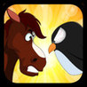 Old Horse Vs. Fire Space Birds Image