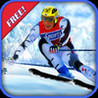 Ski Race Time - Surfer Snow Skiing on Slopes Image