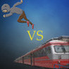 Train VS Man Image