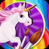 Unicorn Rush Coloring Image