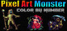 Pixel Art Monster - Color by Number Image