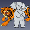 Elephant vs Tiger Image