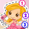 Kids Makeover Puzzle Teach me Tracing & Counting - girls dress up princesses with make-up and earrings Image