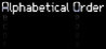 Alphabetical Order