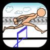 Parkour Agent Man in Hurdles Leap, and Jumps Image