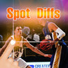A Spot the differences game - Find hidden objects in Sport Puzzle Pictures - Spotting What's the difference? Image