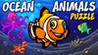 Ocean Animals Puzzle - Preschool Animal Learning Puzzles Game for Kids & Toddlers