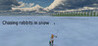 Chasing rabbits in snow Image