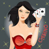 Awaking of Classic BlackJack - Sexy Red Girl with the Shocking Real Casino BJ Cards Game Image
