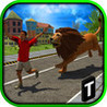 Angry Lion Attack 3D Image