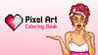 Pixel Art Coloring Book Image