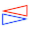 Swipe The Pointer - Lightning Triangles of Red & Blue Image