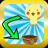 A chick is put into a nest Image